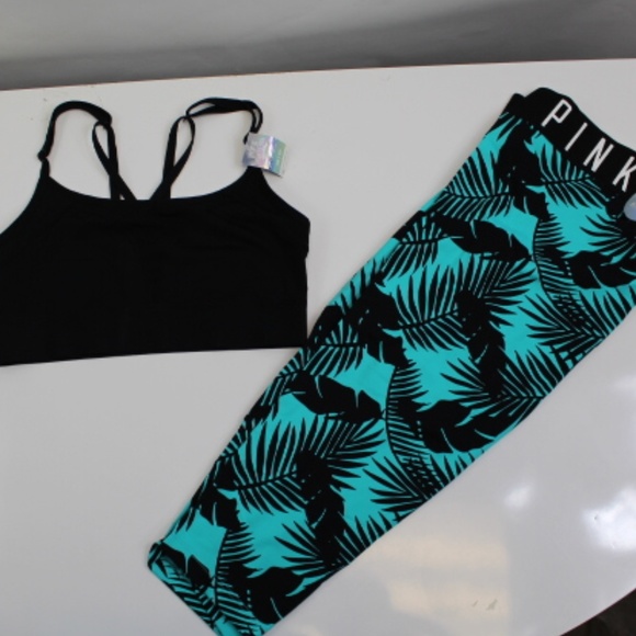 Victoria's Secret Pants - *323Victorias Secret PINK Tropical Yoga & BRALETTE